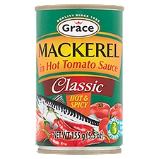 Grace Classic Mackerel in Hot Tomato Sauce, 5.5 oz, 5.5 Ounce