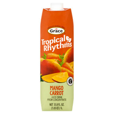 Grace Tropicals Rhythms Mango Carrot Juice Drink, 33.8 fl oz