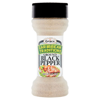 Grace Caribbean Traditions Ground Black Pepper, 3 oz