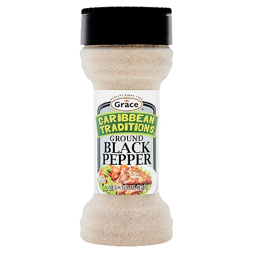 Grace Caribbean Traditions Ground Black Pepper, 3 oz