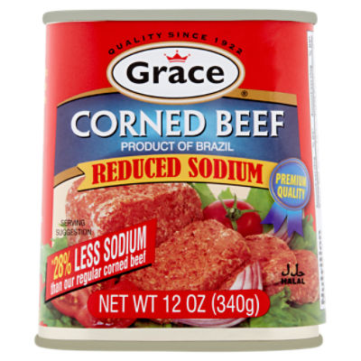 Grace Reduced Sodium Corned Beef, 12 oz