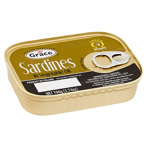 Grace Sardines in Vegetable Oil, 3.74 oz