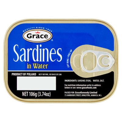 Grace Sardines in Water, 3.74 oz