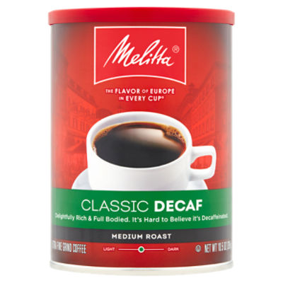 Melitta Classic Decaf Medium Roast Extra Fine Grind Coffee, 10.5 oz