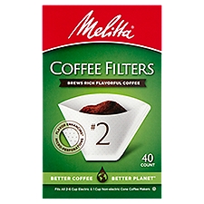 Melitta Super Premium #2 Coffee Filters, 40 count