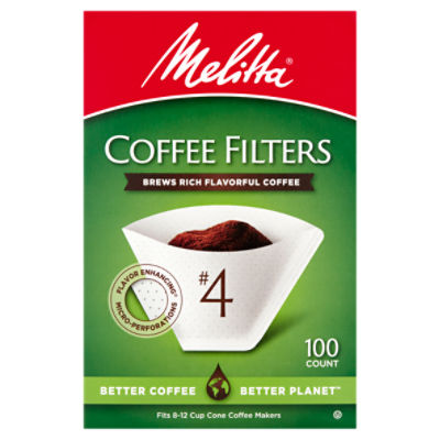 Melitta Super Premium #4 Coffee Filters, 100 count