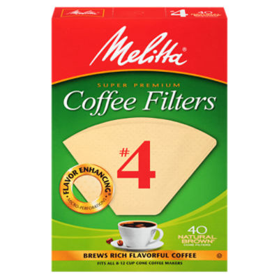 Melitta Natural Brown Super Premium Coffee Filters 40 ea