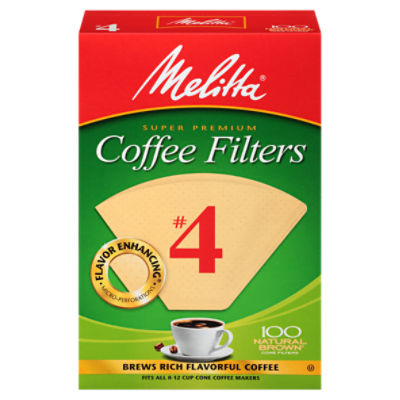 Melitta Natural Brown Super Premium Coffee Filters 100 ea