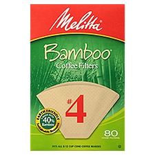Melitta Bamboo #4 Coffee Filters, 80 count