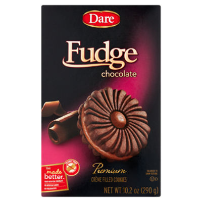 Dare Fudge Chocolate Premium Crème Filled Cookies, 10.2 oz, 10.2 Ounce