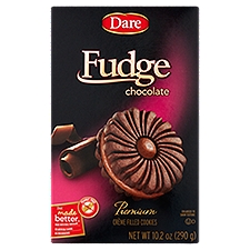 Dare Fudge Chocolate Premium Crème Filled, Cookies , 10.2 Ounce