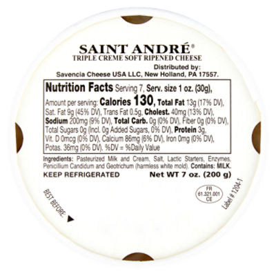 Saint André Triple Creme Soft Ripened Cheese, 7 oz - Fairway