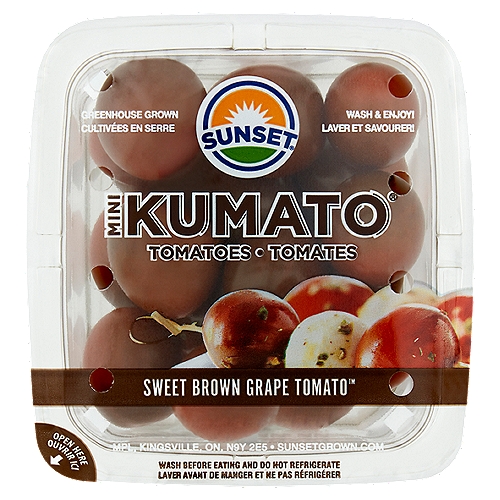 Sunset® Mini Kumato Tomatoes 1pt
Sweet Brown Grape Tomato™
