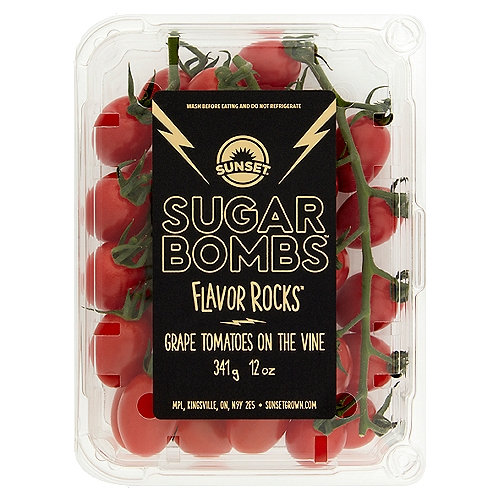 Sunset® Sugar Bombs® Grape Tomatoes On-The-Vine 12oz
Flavor Rocks™