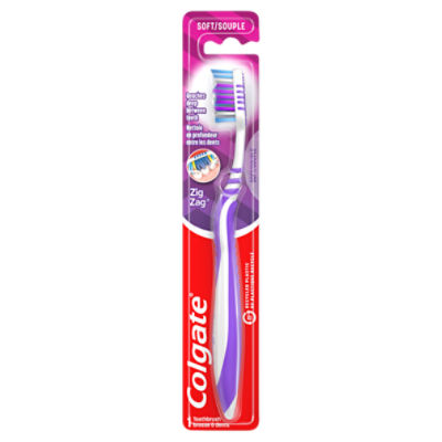 Colgate Zig Zag Deep Clean Soft Toothbrush with Soft Bristles, Adult Toothbrushes, 1 Pack, 1 Each