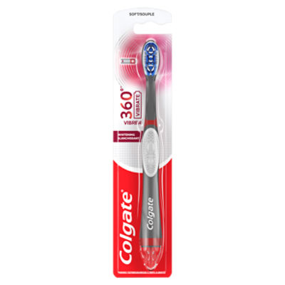 Colgate 360 Optic White Sonic Powered Soft Toothbrush with Tongue and ...