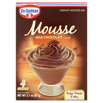 Dr. Oetker Milk Chocolate Flavor Instant Mousse Mix, 3.1 oz, 3.1 Ounce