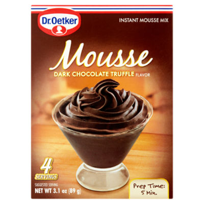 Dr. Oetker Dark Chocolate Truffle Flavor Instant Mousse Mix, 3.1 oz