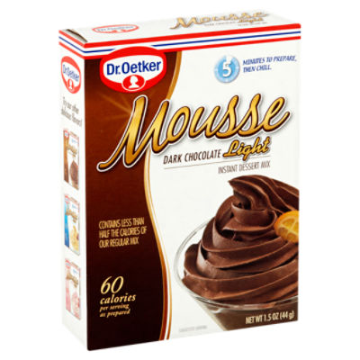 Dr. Oetker Dark Chocolate Light Mousse Instant Dessert Mix, 1.5 oz, 2 Ounce