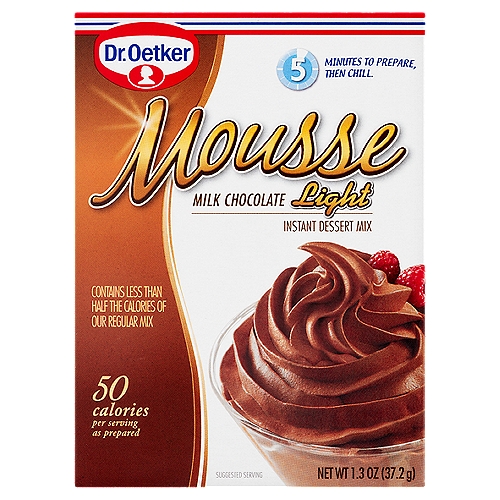Dr. Oetker Milk Chocolate Light Mousse Instant Dessert Mix, 1.3 oz
