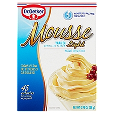 Dr. Oetker Light Vanilla Mousse Instant Dessert Mix, 0.98 oz, 9.8 Ounce