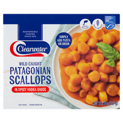 Clearwater Patagonian Scallops in Spicy Vodka Sauce, 8 oz