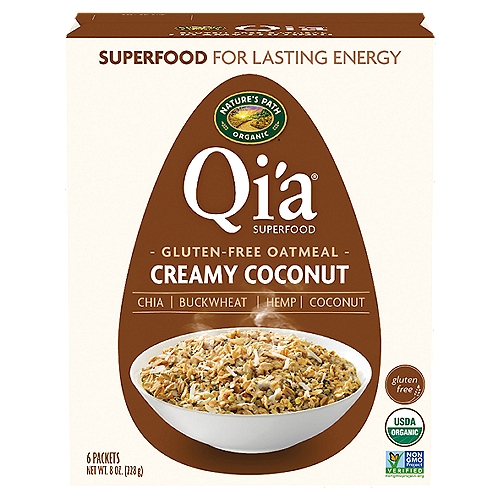 Nature's Path Qi'a Creamy Coconut Oatmeal, 8 oz