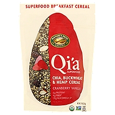 Nature's Path Organic Qi'a Cranberry Vanilla Chia, Buckwheat & Hemp Cereal, 7.9 oz