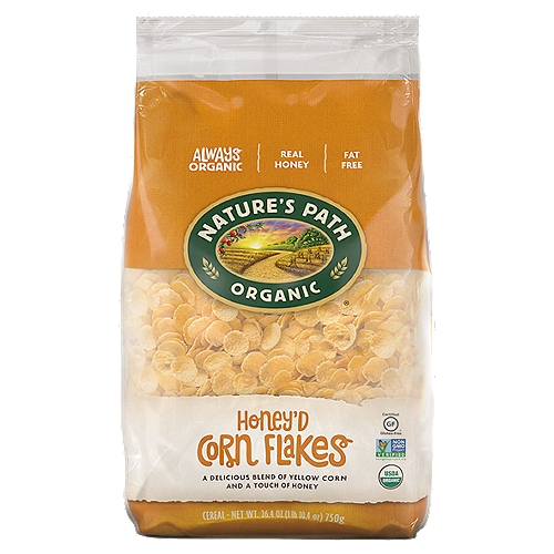 Nature's Path Honey'd Corn Flakes Cereal, 26.4 oz