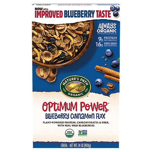 Nature's Path Optimum Power Blueberry Cinnamon Flax Cereal, 14 oz