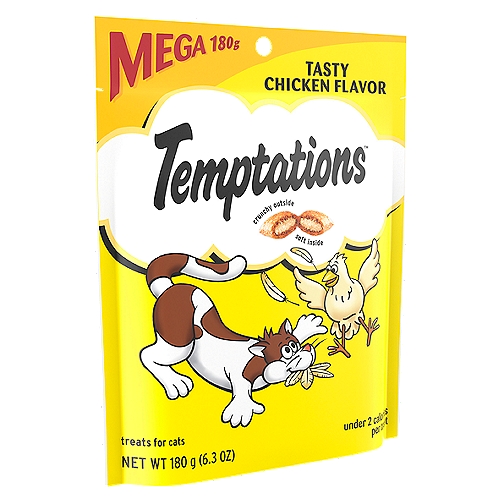 TEMPTATIONS Classic Crunchy and Soft Cat Treats 6.3 oz. 