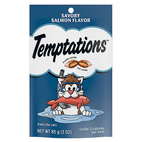 Temptations Savory Salmon Flavor Treats for Cats, 3 oz