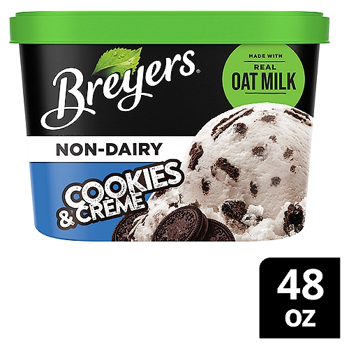 Breyers Non-Dairy Cookies & Crème Frozen Almond Milk Dessert, 1.5 quart