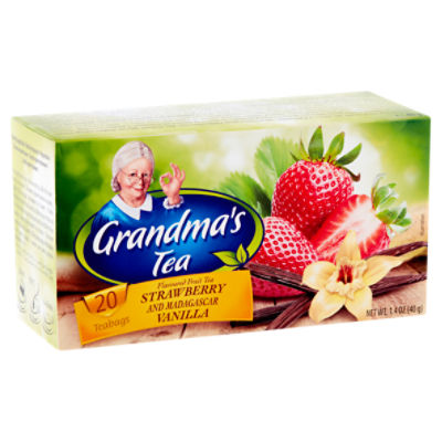 Grandma's Tea Strawberry and Madagascar Vanilla Flavoured Fruit Tea, 20 count, 1.4 oz