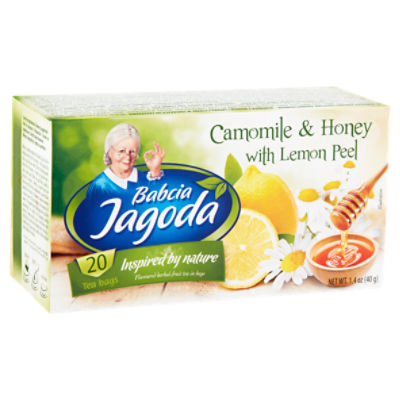 Babcia Jagoda Camomile & Honey with Lemon Peel Tea Bags, 20 count, 1.4 oz