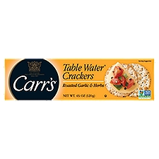 Carr's Roasted Garlic and Herbs Table Water Crackers, 4.5 oz