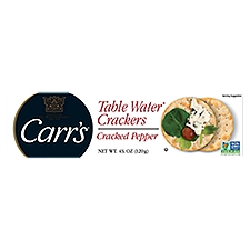 Carr's Table Water Crackers, Cracked Pepper, 4.25 Ounce