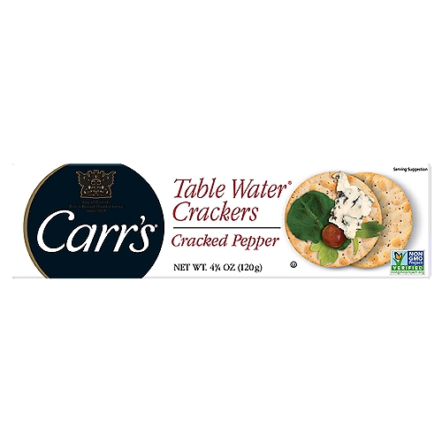 Carr's Cracked Pepper Table Water Crackers, 4 1/4 oz