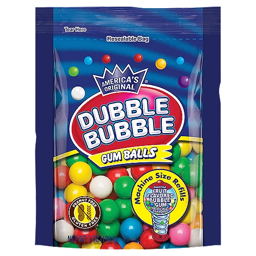 America's Original Dubble Bubble Gum Balls, 7 oz
Assorted Fruit Flavored Bubble Gum