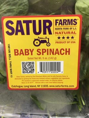 Produce Baby Spinach Clamshell, 5 oz