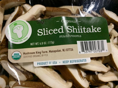 Organic Sliced Shiitake Mushrooms, 4 oz