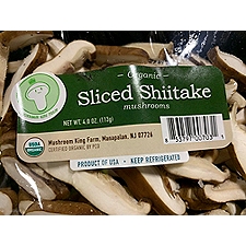 Organic Sliced Shiitake Mushrooms, 4 Ounce