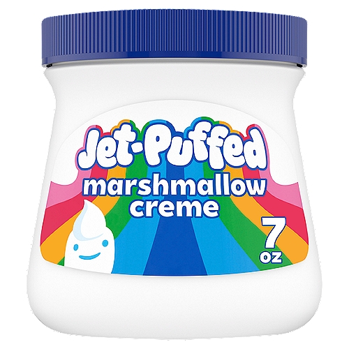 Jet-Puffed Marshmallow Creme, 7 oz
Jet-Puffed Mini Marshmallows are a delicious and versatile dessert topping. Our bite-sized mini marshmallows deliver the sweet taste and fluffy texture you know and love. With zero grams of fat per serving, mini marshmallow bits make a fun snack for kids or a mouthwatering addition to your favorite dessert recipes. Try using our marshmallows for hot chocolate or as a sweet potato casserole topping. They're also perfect for recipes such as rice cereal treats, frostings, and snack mixes. Mini marshmallows come packaged in a sealed 16-once bag.

• One 16 oz. bag of Jet-Puffed Mini Marshmallows
• Jet-Puffed Mini Marshmallows are a delicious and versatile dessert topping
• Our bite-sized mini marshmallows deliver the sweet taste and fluffy texture you know and love
• Fat free and guilt free treat
• Try using our marshmallows for hot chocolate or in a sweet potato casserole
• Use Jet Puffed Mini Marshmallows to make a classic rice cereal treat
• Packaged in a sealed bag