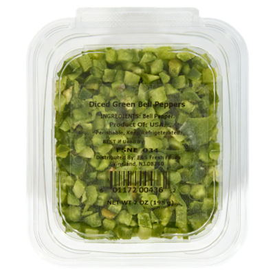 F&S Fresh Foods Diced Green Bell Peppers, 7 oz