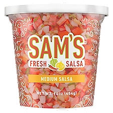 Sam's Fresh Salsa- Medium, 16 Ounce
