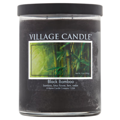 Village Candle Black Bamboo Med Tumbler Candle, 14 oz