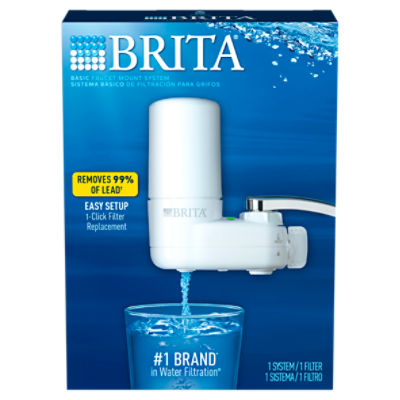 Brita Tap Water Filter System, Water Faucet Filtration System with Filter  Change Reminder, White - The Fresh Grocer