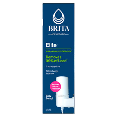 Brita Complete Faucet Mount System, Water Filter Reduces Lead and Chlorine,  White