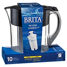 Brita 10 Cup Capacity Grand Black, Water Filtration System, 1 Each