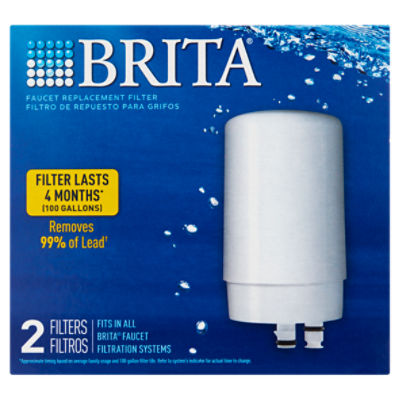 Brita Elite White Faucet Replacement Filters, 2 count